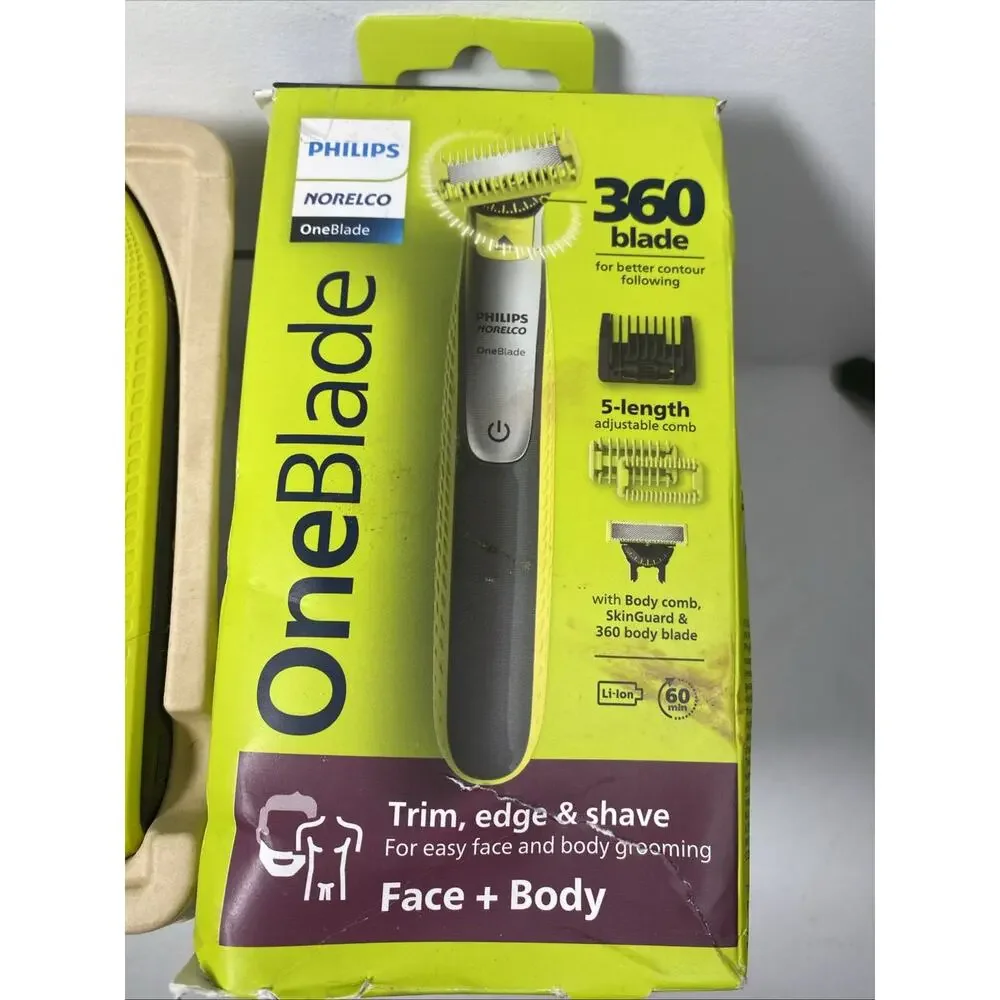 Philips Norelco QP2834/70 OneBlade 360 Face + Body, Trim/Edge/Shave